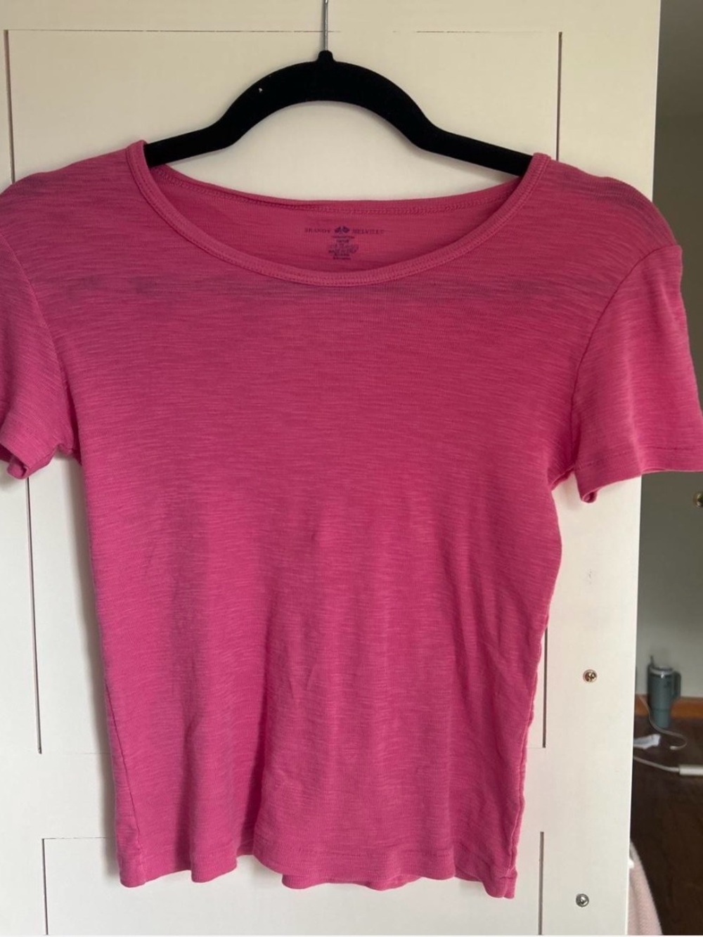 Brandy Melville Hot Pink Short Sleeve Crewneck Tee